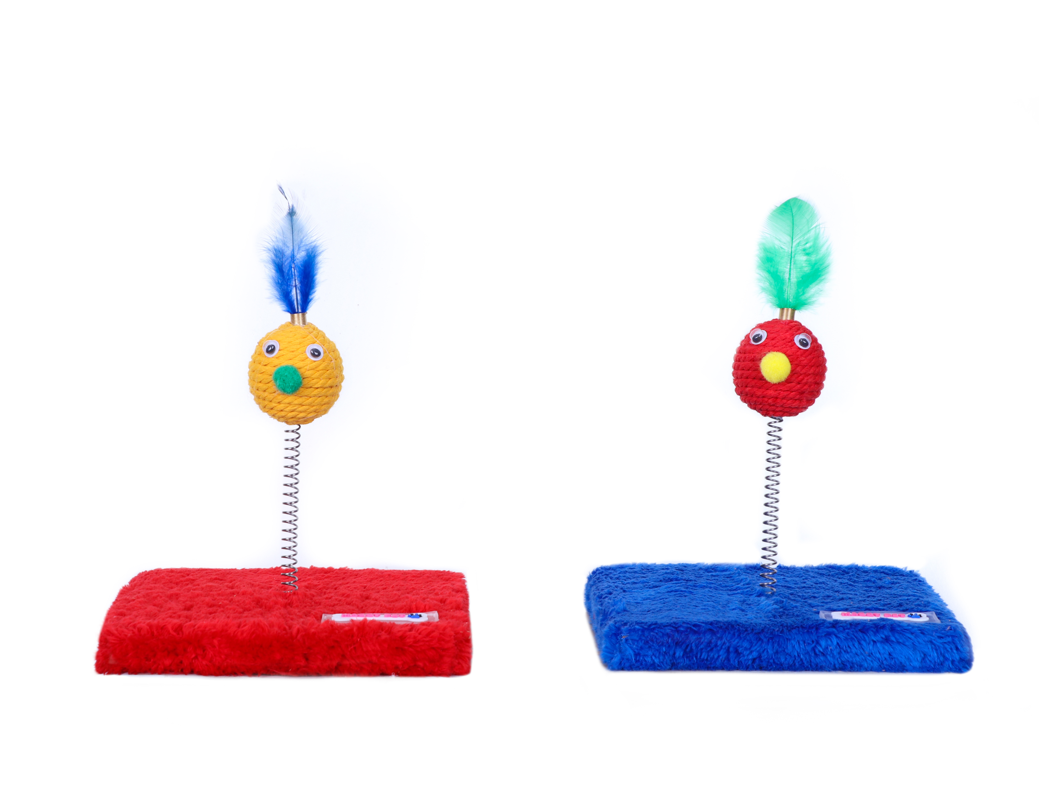 اسکرچر و اسباب بازی گربه مدل تک فنر رنگ آبی