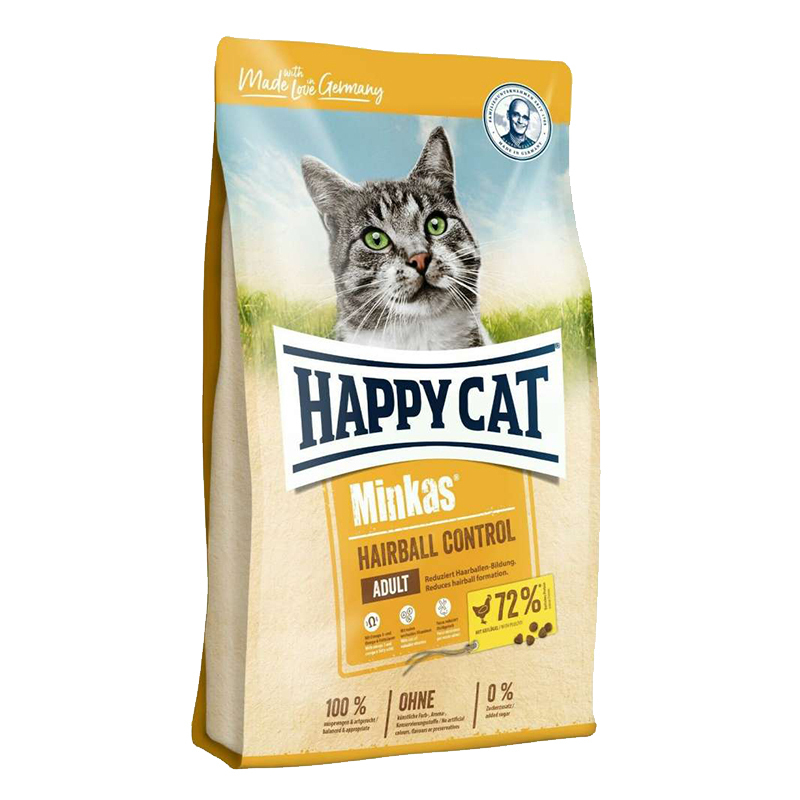 غذای خشک گربه هپی کت مدل هیربال وزن 1 کیلوگرم ( بسته بندی در زیپ کیپ پت شاپ لئو )